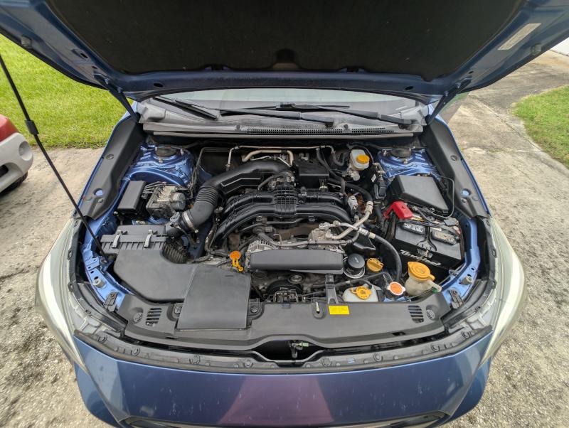Sapphire's very clean engine bay after fixing her battery