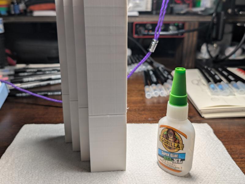 jpeg picture of the long Marker Holders being glued together